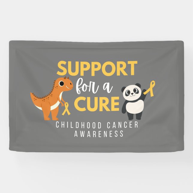 Bannière de soutien pour le cancer de l'enfance (Horizontal)