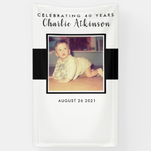 bannière de toile de fond de photo pour 40e annive