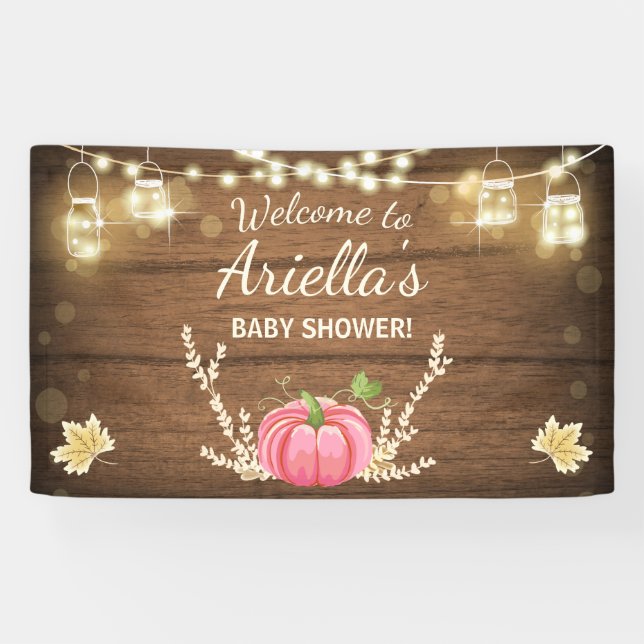 Bannière de toile de fond pour Baby Shower sur le  (Horizontal)