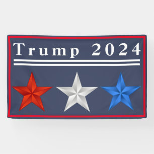 Bannière de Trump 2024 en vinyle rouge, blanc et b