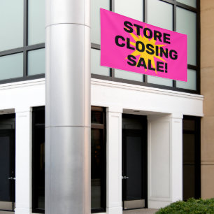 Bannière de vente de fermeture de magasin
