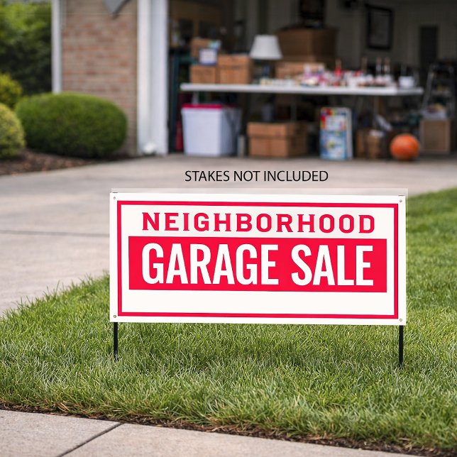 Bannière de vente de garage de quartier (Garage Sale Banner)
