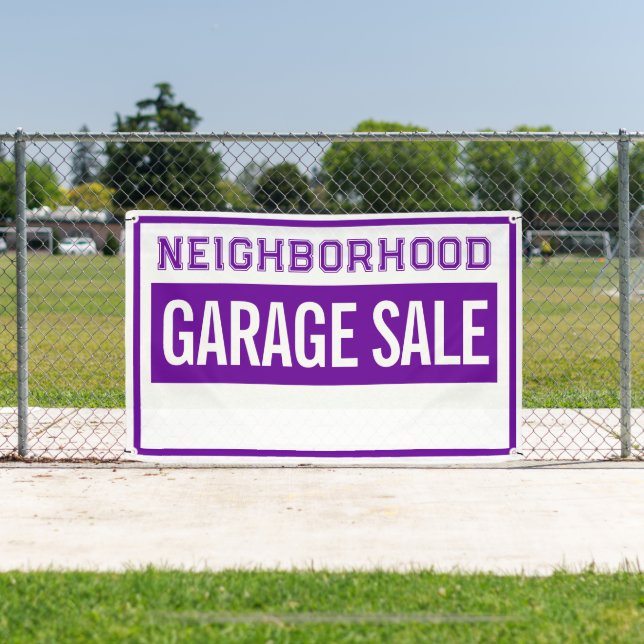 Bannière de vente de garage de quartier (Insitu)