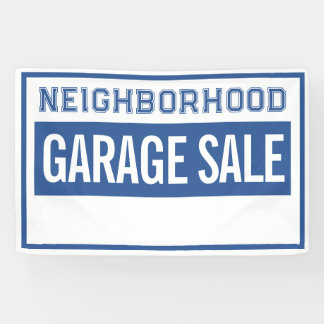 Bannière de vente de garage de quartier 76 cm X 12
