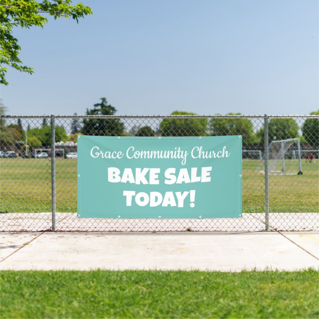 Bannière de vente de gâteaux de l'église personnal (Insitu)