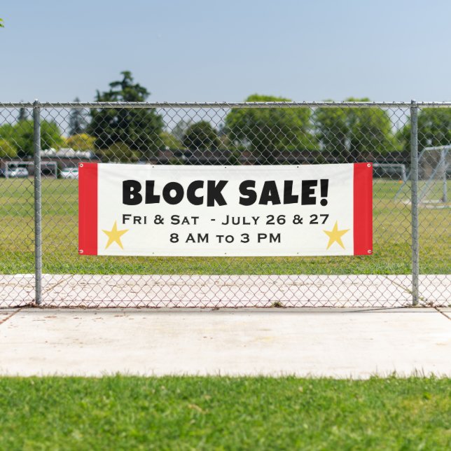 Bannière de vente en bloc (En situation)