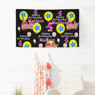 Bannière de vinyle, Bannière joyeuse du 5e anniver