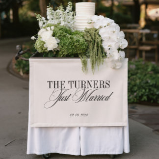 Bannière de vinyle de mariage Minimaliste Just Mar