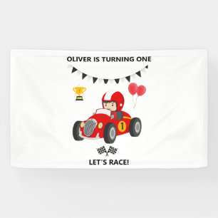 Bannière de voiture de course pour 1er anniversair
