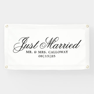 Bannière de voiture mariée
