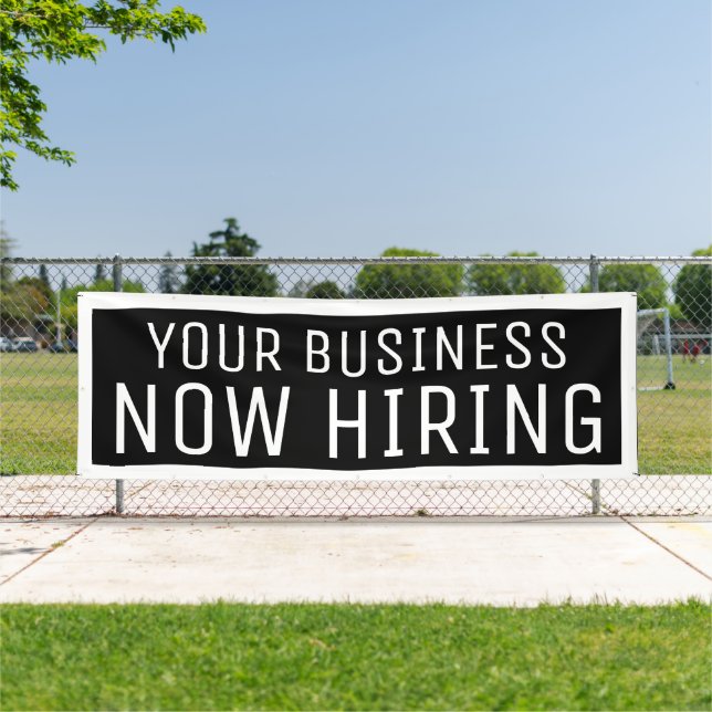 Bannière d'embauche personnalisée en noir (Insitu)