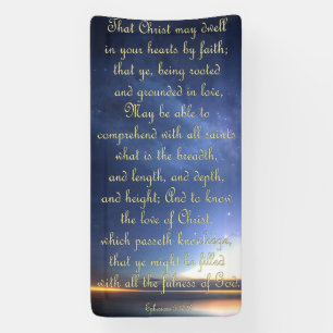 Bannière d'encouragement - Éphésiens 3:17-19