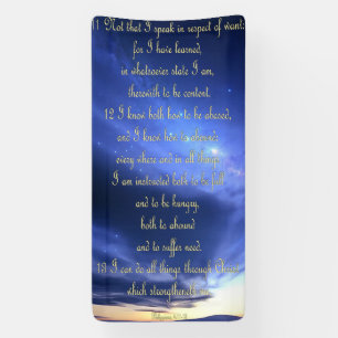 Bannière d'encouragement - Philippiens 4:11-13