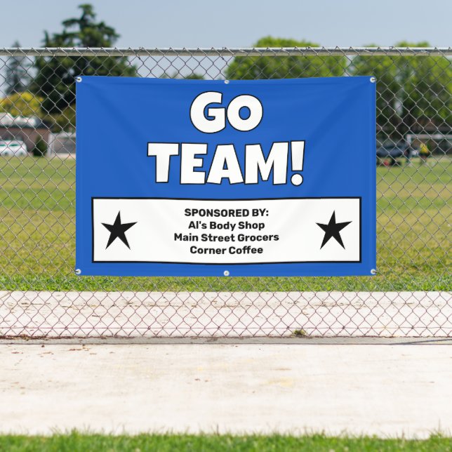 Bannière d'équipe bleue personnalisée (Insitu)