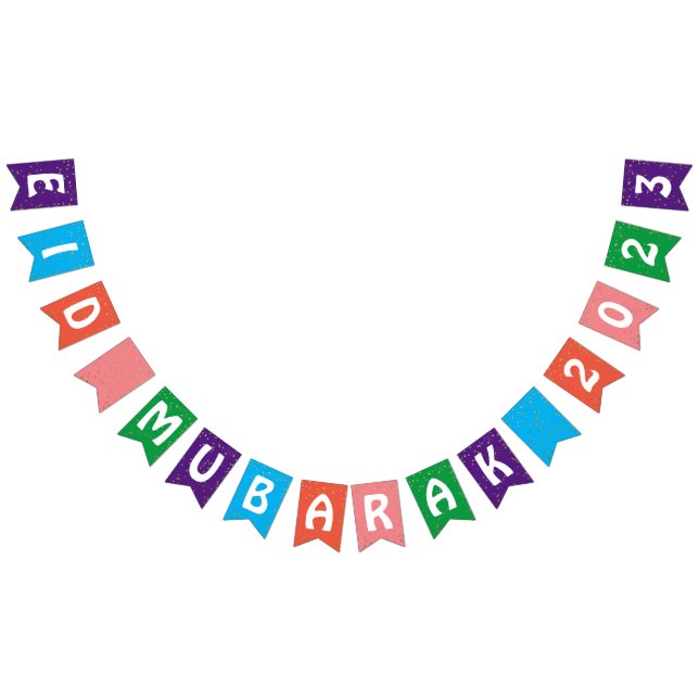 Bannière des décorations colorées de l'Aïd de Moub (Tout)