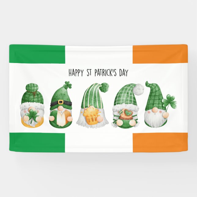 Bannière des Gnomes irlandais de la Saint Patrick (Horizontal)