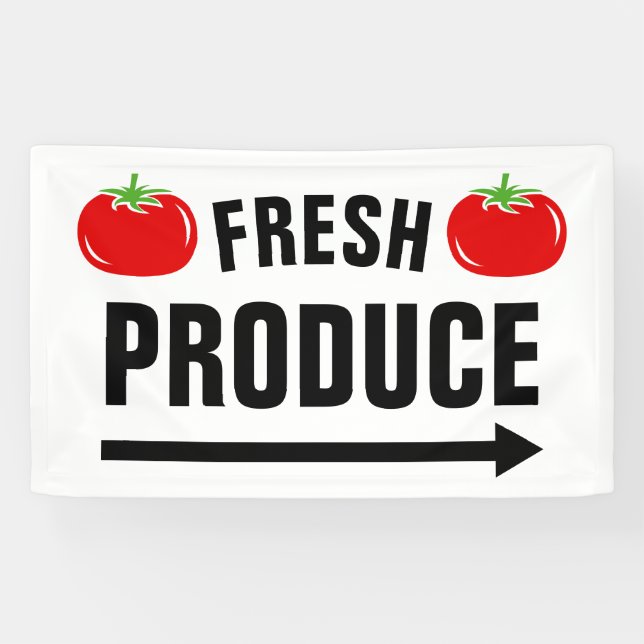Bannière des pancartes de tomates du marché des pr (Horizontal)