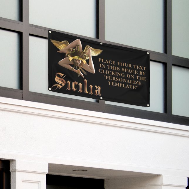 Bannière des signes commerciaux Sicile (personnali (Bâtiment extérieur)