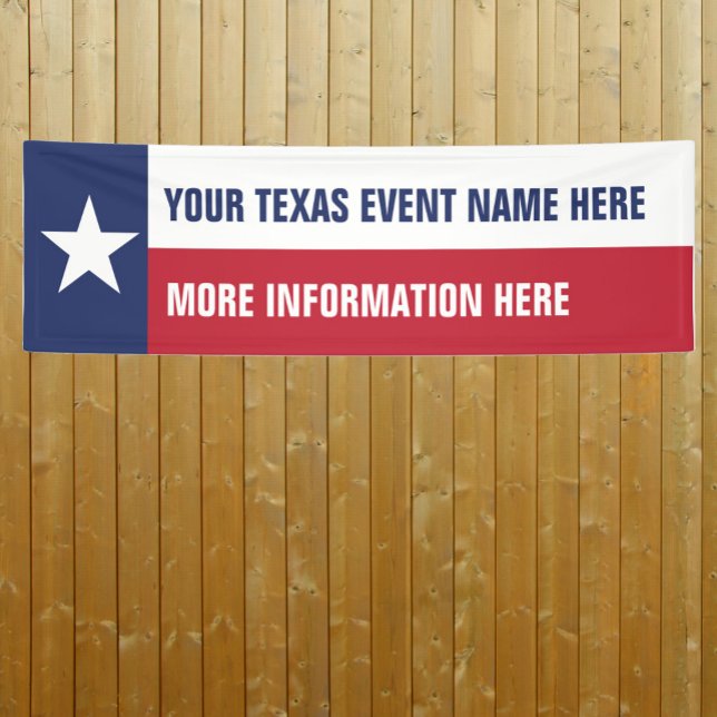 Bannière d'événement du drapeau du Texas avec vos  (Créateur téléchargé)