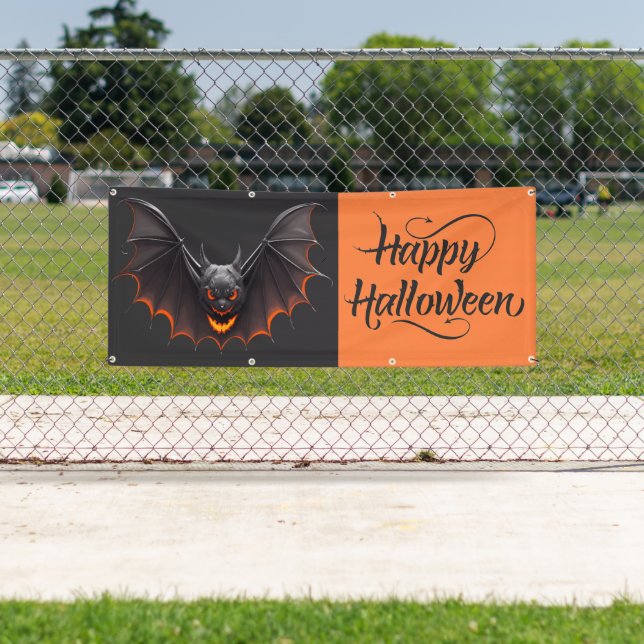 Bannière d'Halloween (En situation)