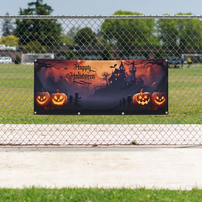 Bannière d'Halloween (En situation)