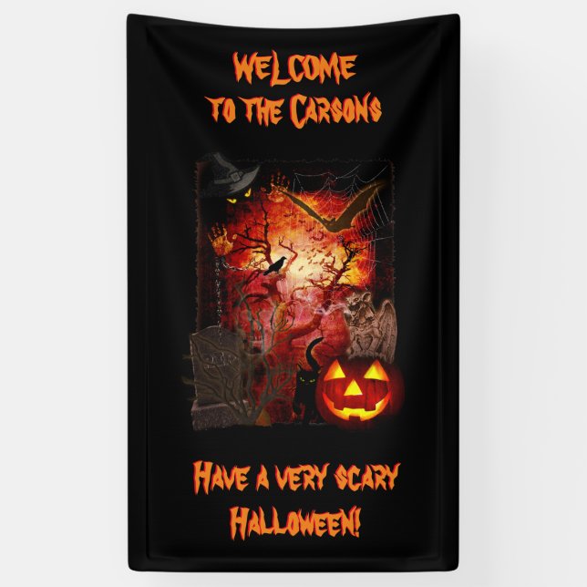 Bannière d'Halloween effrayante (Vertical)