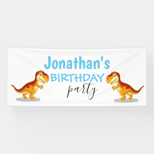 Bannière Dinosaur Boy Blue (Horizontal)