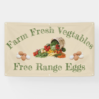 Bannière d'oeuf de ferme végétal frais et à portée