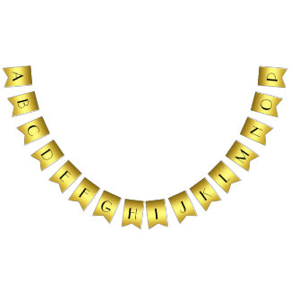 Bannière dorée personnalisée