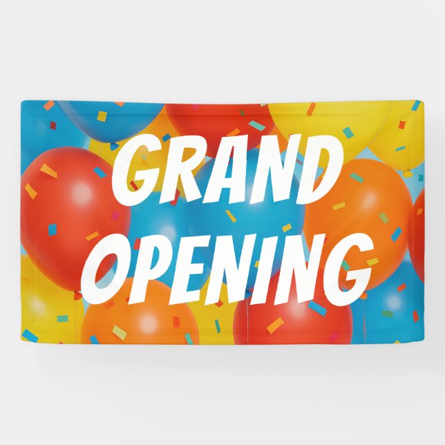 Bannière d'ouverture Festive Balloon & Confetti GR (Horizontal)