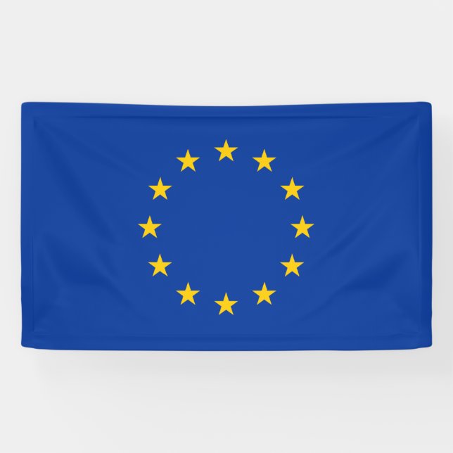 Bannière drapeau de l'Union européenne (Horizontal)