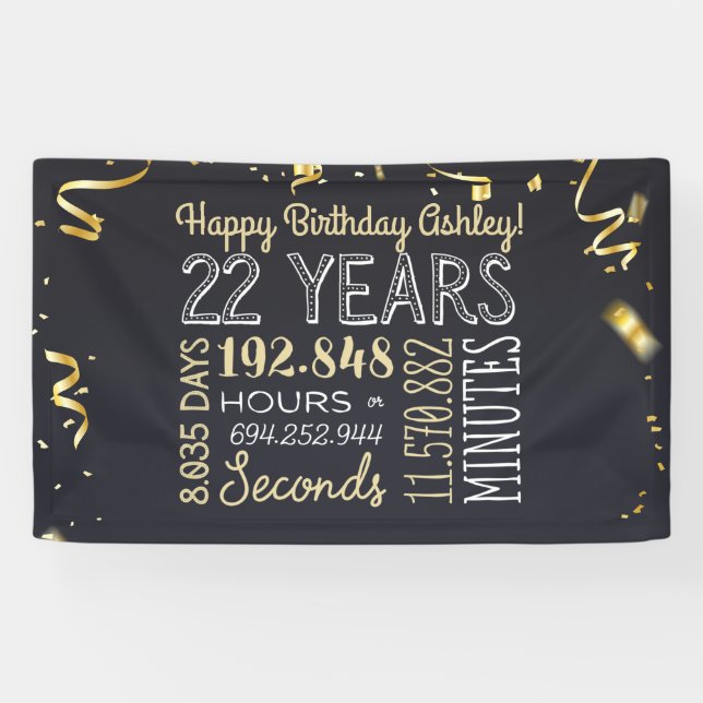 Bannière du 22e anniversaire - 22 ans en heures Go (Horizontal)