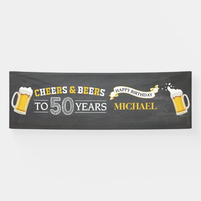 Bannière du 50e anniversaire de la fête des bières (Horizontal)
