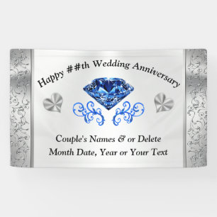 Bannière du 65e ou 45e anniversaire du Mariage Sap