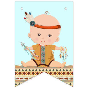 Bannière du Baby shower tribal de Boho