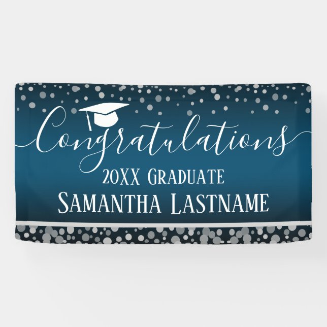 Bannière du budget du parti de graduation Confetti (Horizontal)