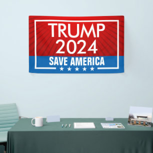 Bannière du drapeau américain de Trump 2024