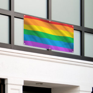 Bannière du drapeau arc-en-ciel de la fierté LGBT