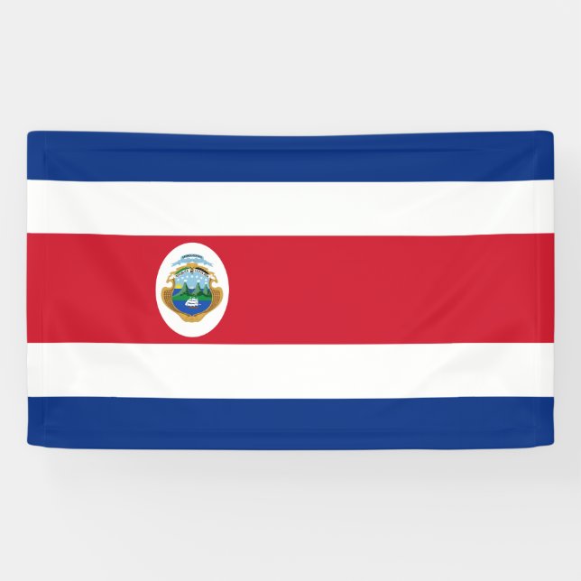 Bannière du drapeau du Costa Rica (Horizontal)