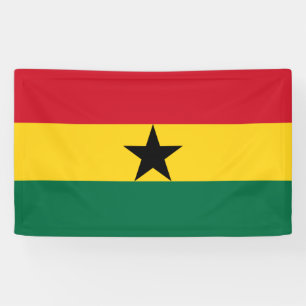 Bannière du drapeau du Ghana