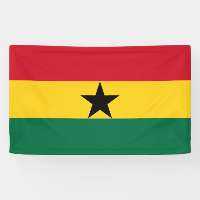 Bannière du drapeau du Ghana (Horizontal)