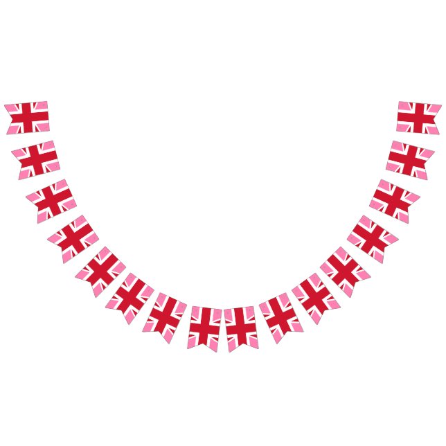Bannière du drapeau du Royaume-Uni rose (Tout)