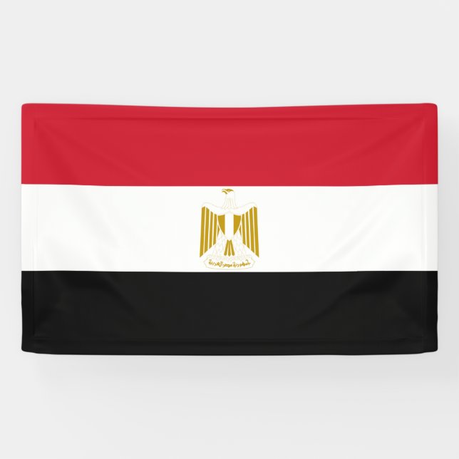 Bannière du drapeau égyptien (Horizontal)