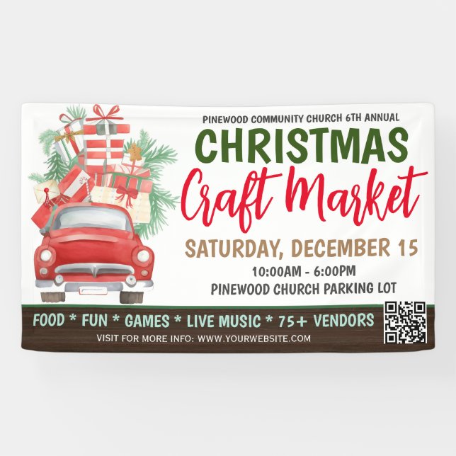 Bannière du marché de Noël (Horizontal)