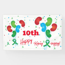 Bannière du Parti Anniversaire de la transplantati