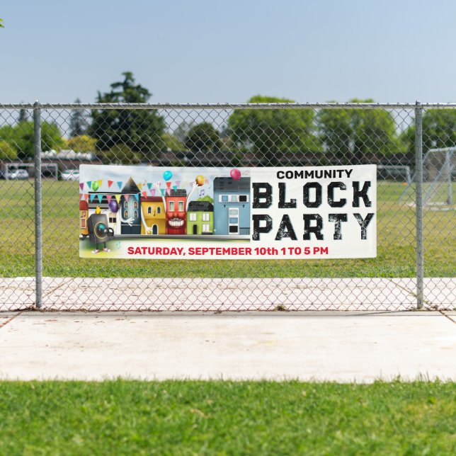 Bannière du parti de bloc de quartier (En situation)