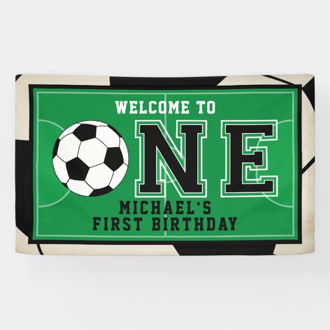 Bannière du premier anniversaire de football (Horizontal)
