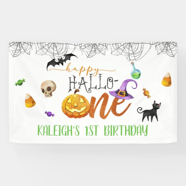 Bannière du premier anniversaire d'Halloween (Horizontal)