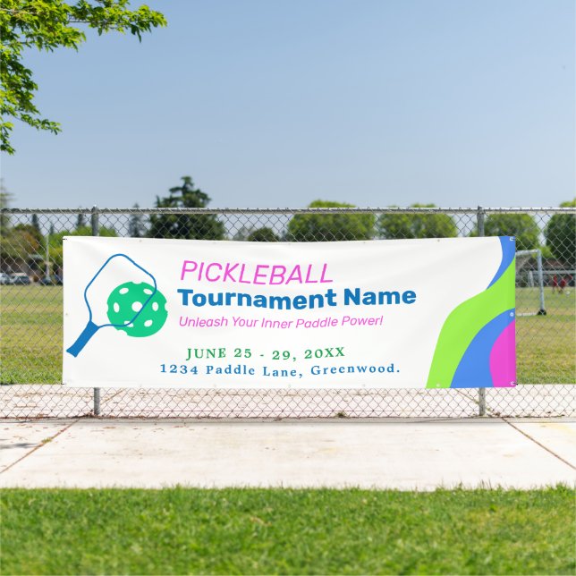 Bannière du tournoi de Pickleball (Insitu)