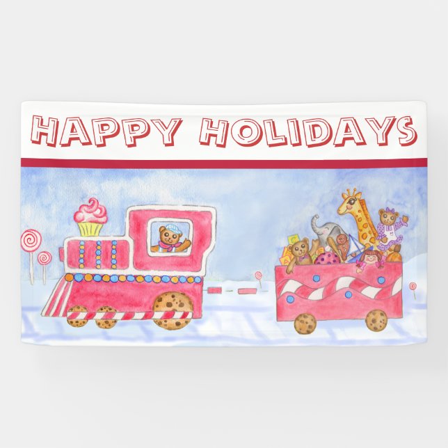 Bannière du train de Noël (Horizontal)